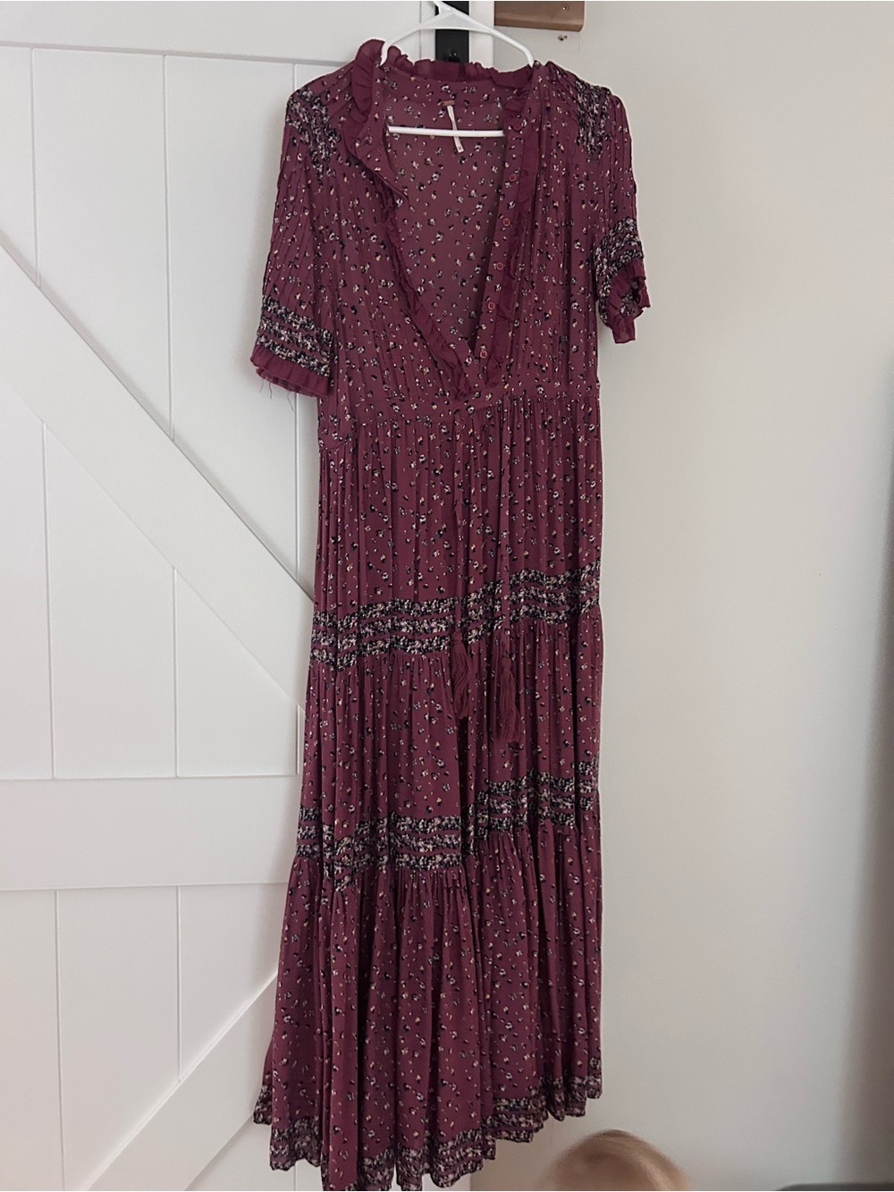 Free People Mauve Floral Maxi Dress